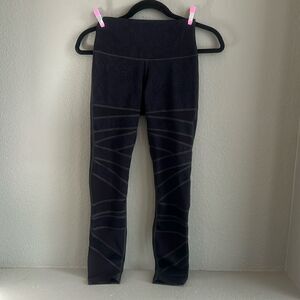 Lululemon High Times Tech Mesh Leggings Women’s 2 Black Luxtreme High Rise Yoga